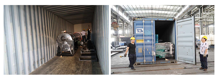 雞糞烘干機裝車